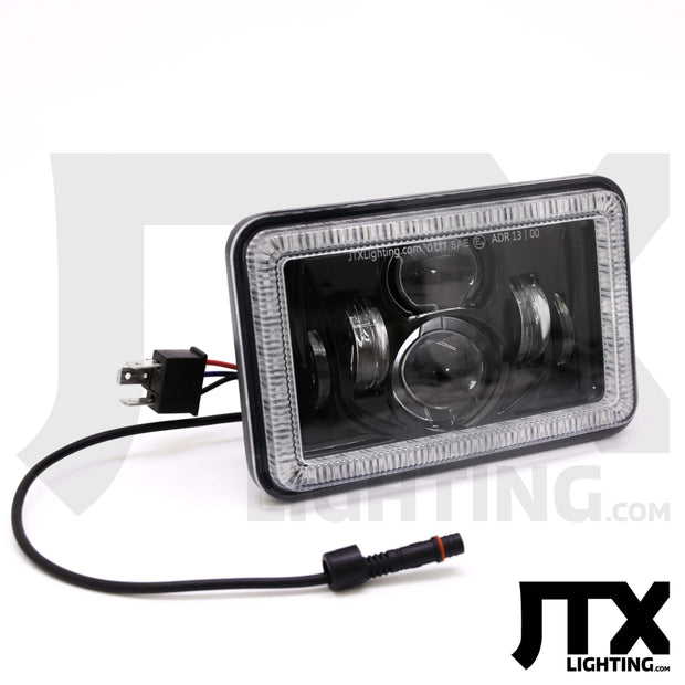 4x6" RGB LED Square Headlights (4 x lights) for 60 Series Landcruiser - By JTX Lighting