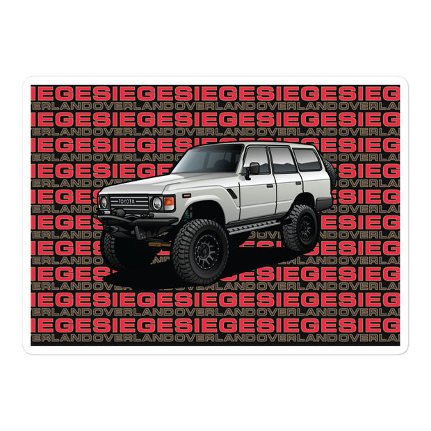 Siege Overland x White Coiled 60 Series Sticker - Limited Edition