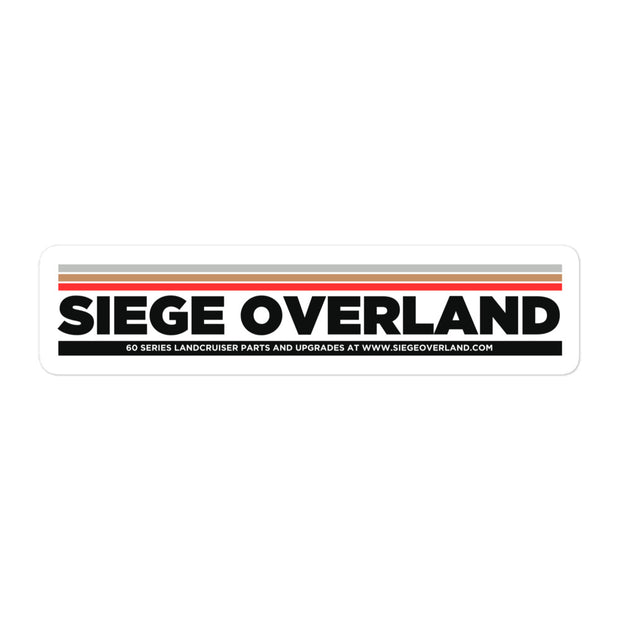 Siege Overland Vintage Stripe Logo Sticker - Limited Edition