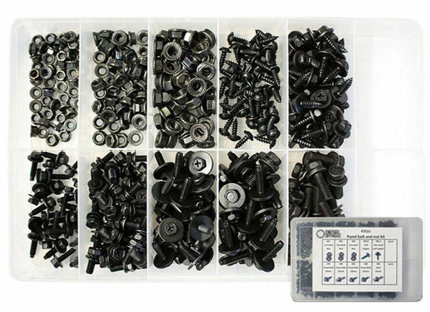 Nut & Bolt Kit (400 Piece, Black Zinc Coated) for 60 Series Landcruiser - By Siege Overland