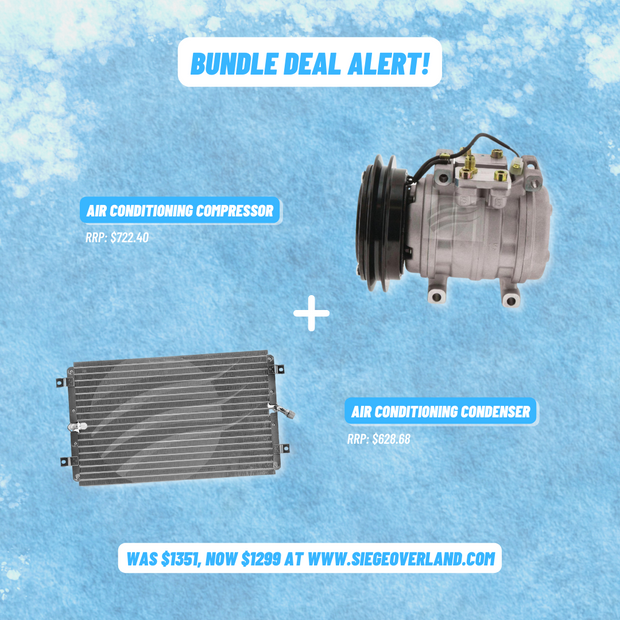 HJ60/HJ61 Air Conditioning Package, Air Condenser and Compressor – By Jayair - Siege Overland
