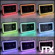JTX RGB LED 4x6", square headlight package (4x lights) - By JTX Lighting - Siege Overland